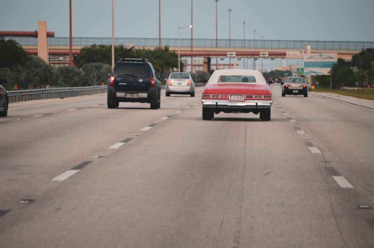Car driving highway