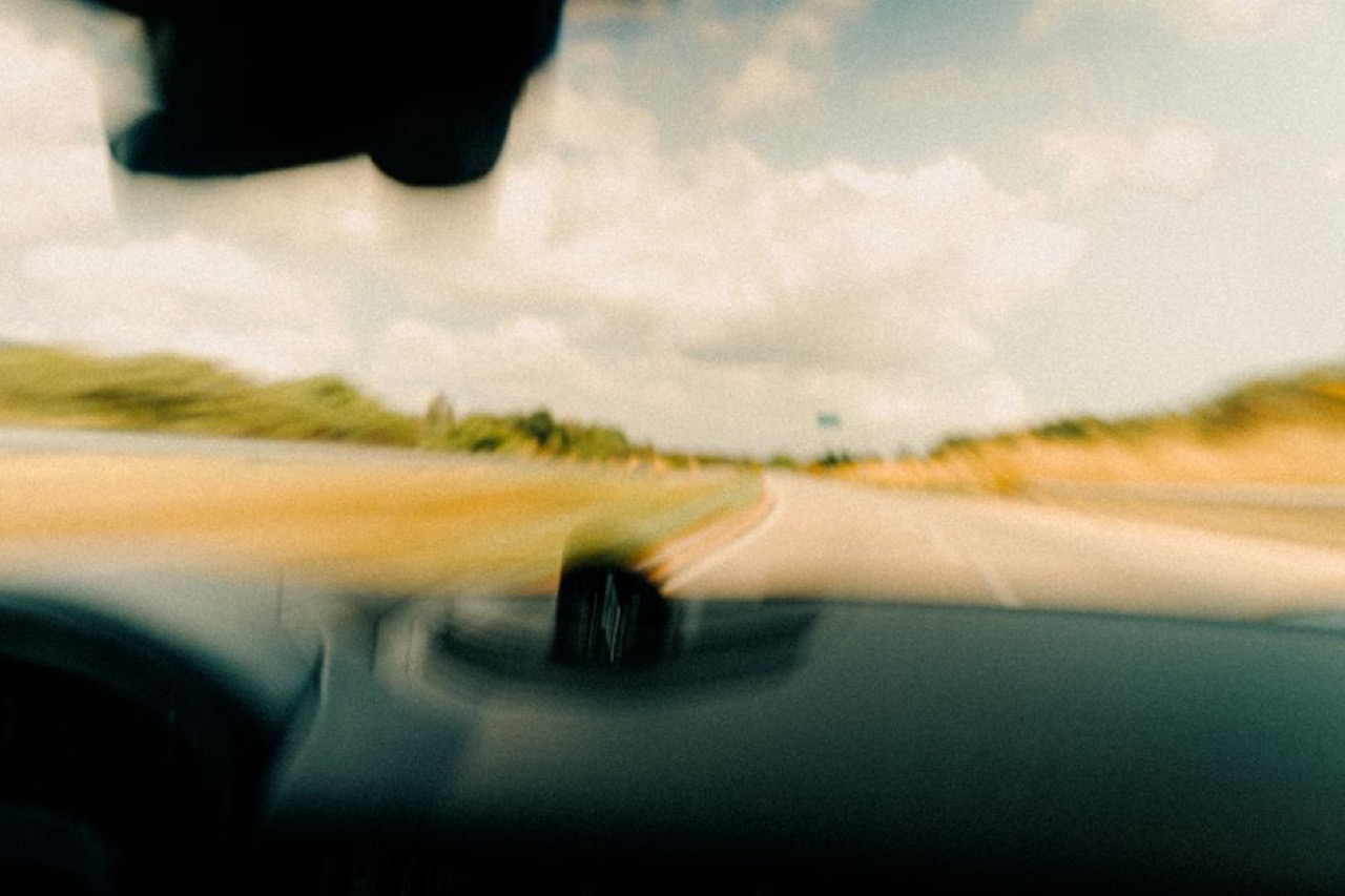 Car driving highway