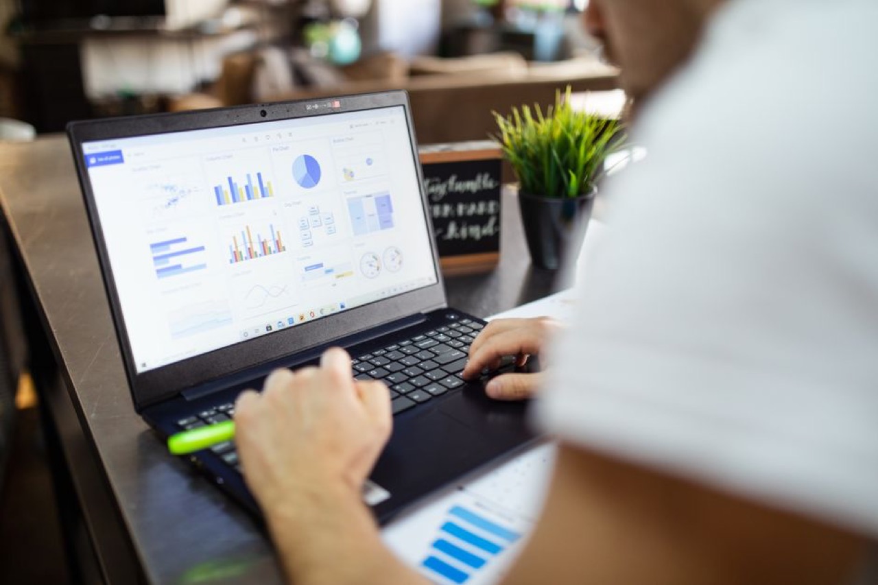 Financial planning laptop