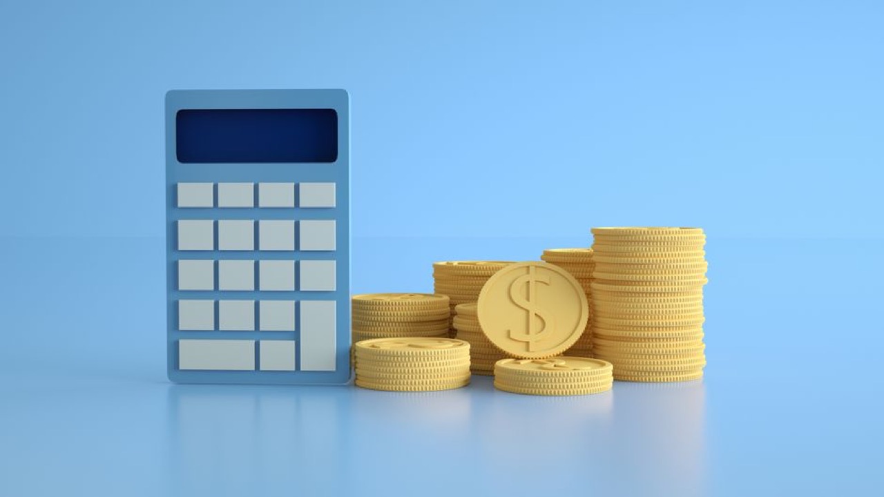 Coins and calculator