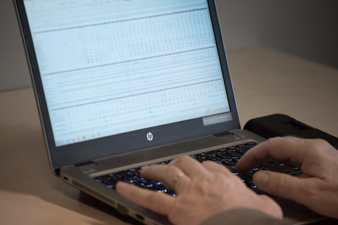Financial planning laptop